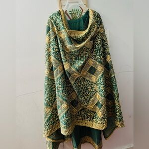 Indian Pakistani Embroidery salwar Kameez dupatta